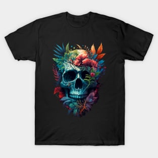 Tropical Skull Head design #2 T-Shirt